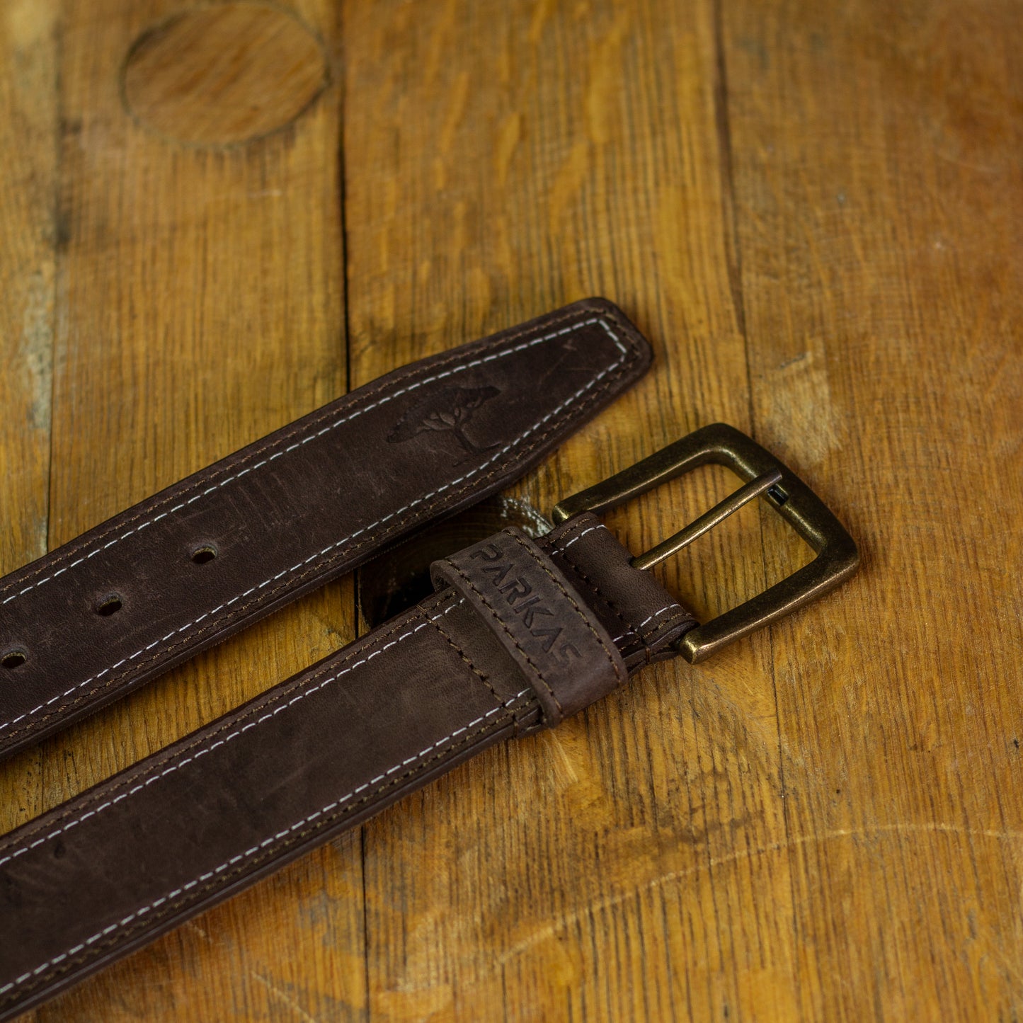 40mm Leather Belt - Dark Brown