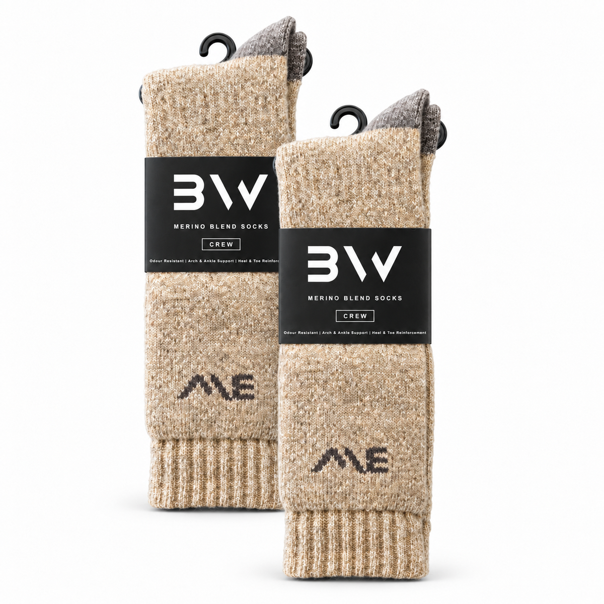 Merino Blend Crew Socks | 2-Pack