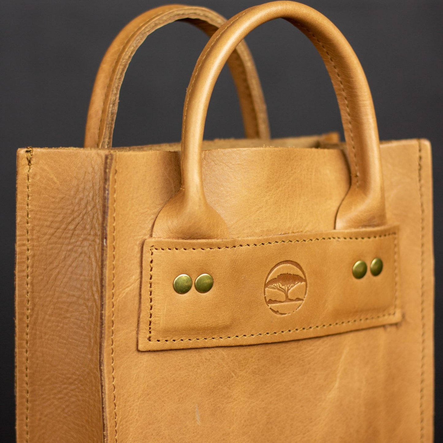 Leather 2-bottle Wine Bag - Toffee