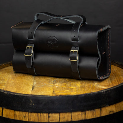 Leather Whiskey Bag - Black