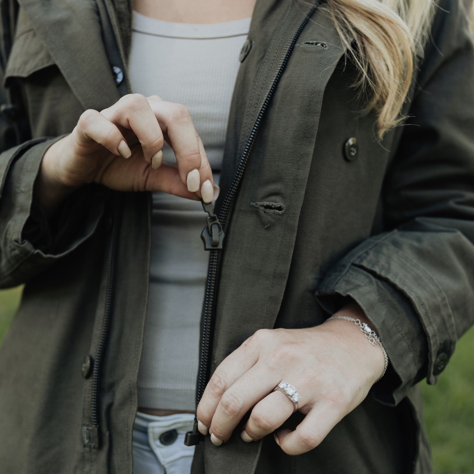 Original German military parka zip