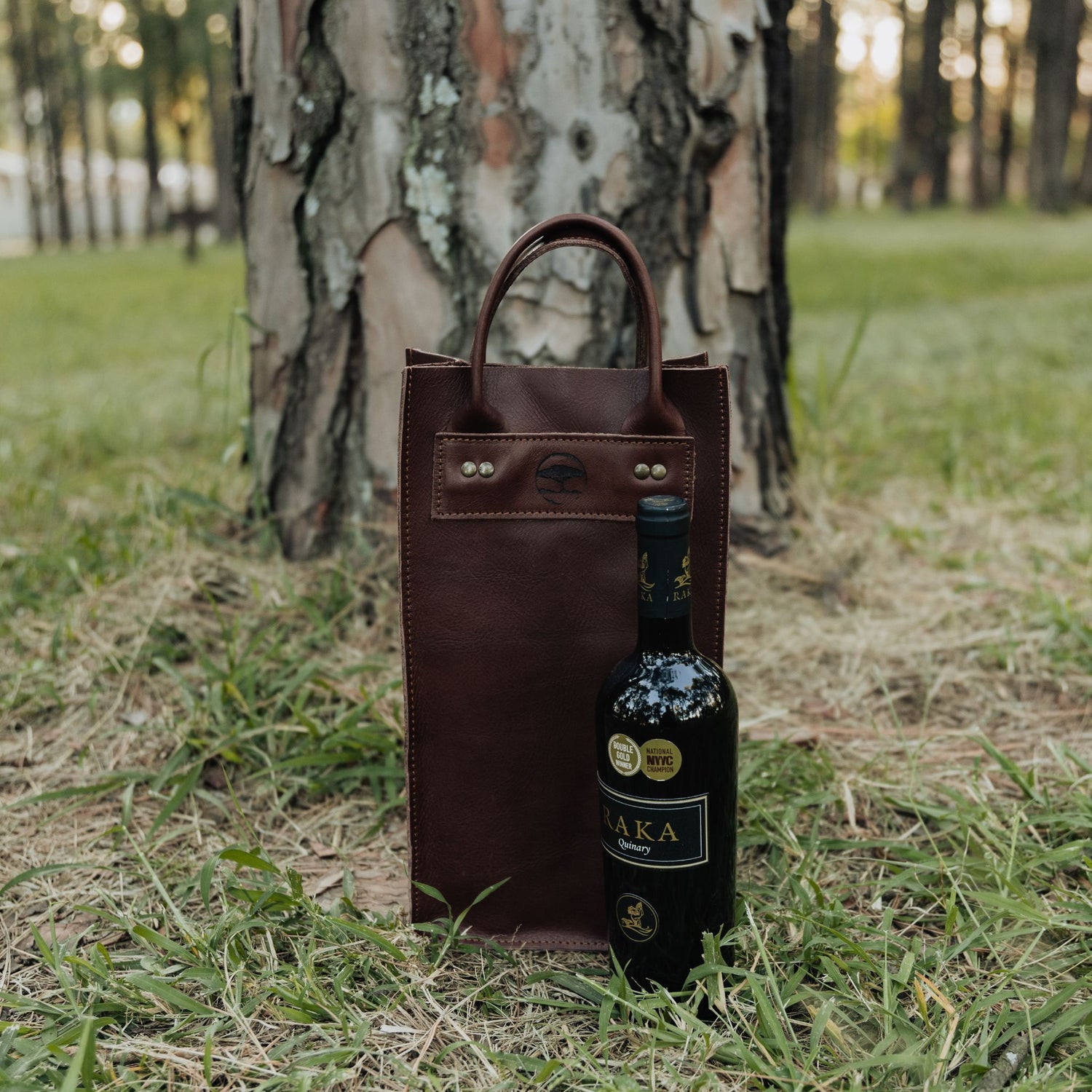 Leather 2-bottle Wine Bags