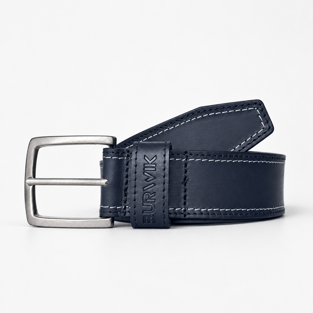 40mm Leather Belt - Black