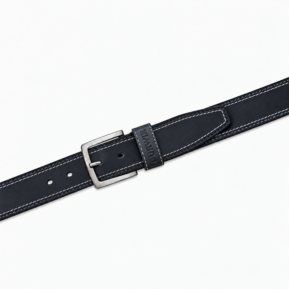 40mm Leather Belt - Black