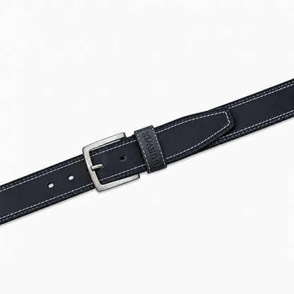 40mm Leather Belt - Black