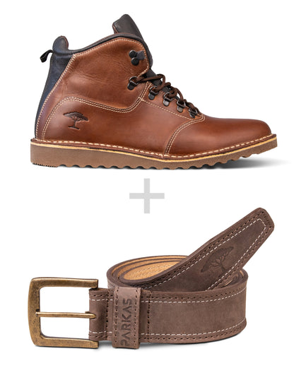 The Boot + Leather Belt