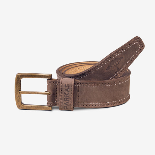 40mm Leather Belt - Dark Brown