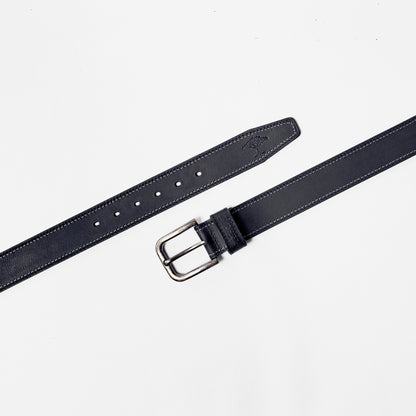 40mm Leather Belt - Black