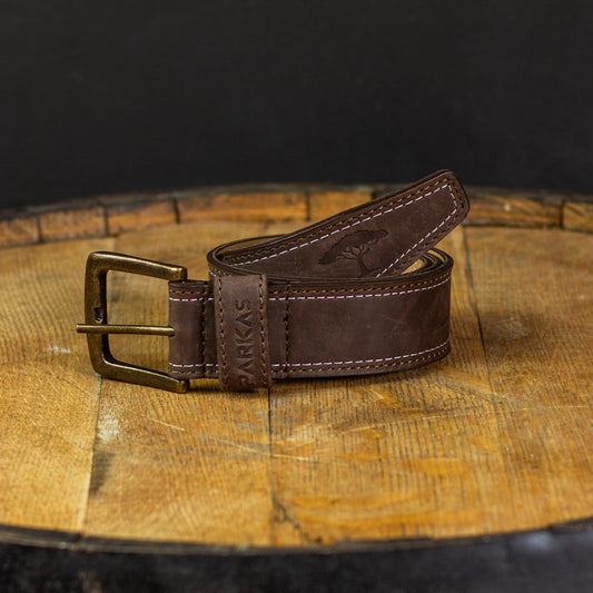 40mm Leather Belt - Dark Brown