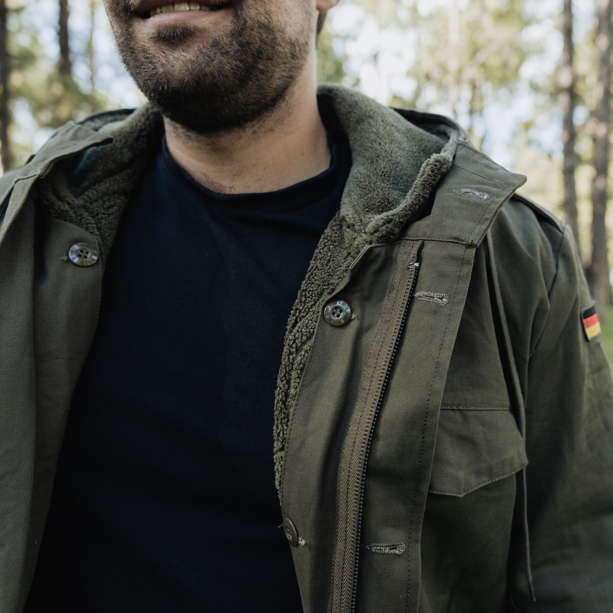 German military parka removable inner