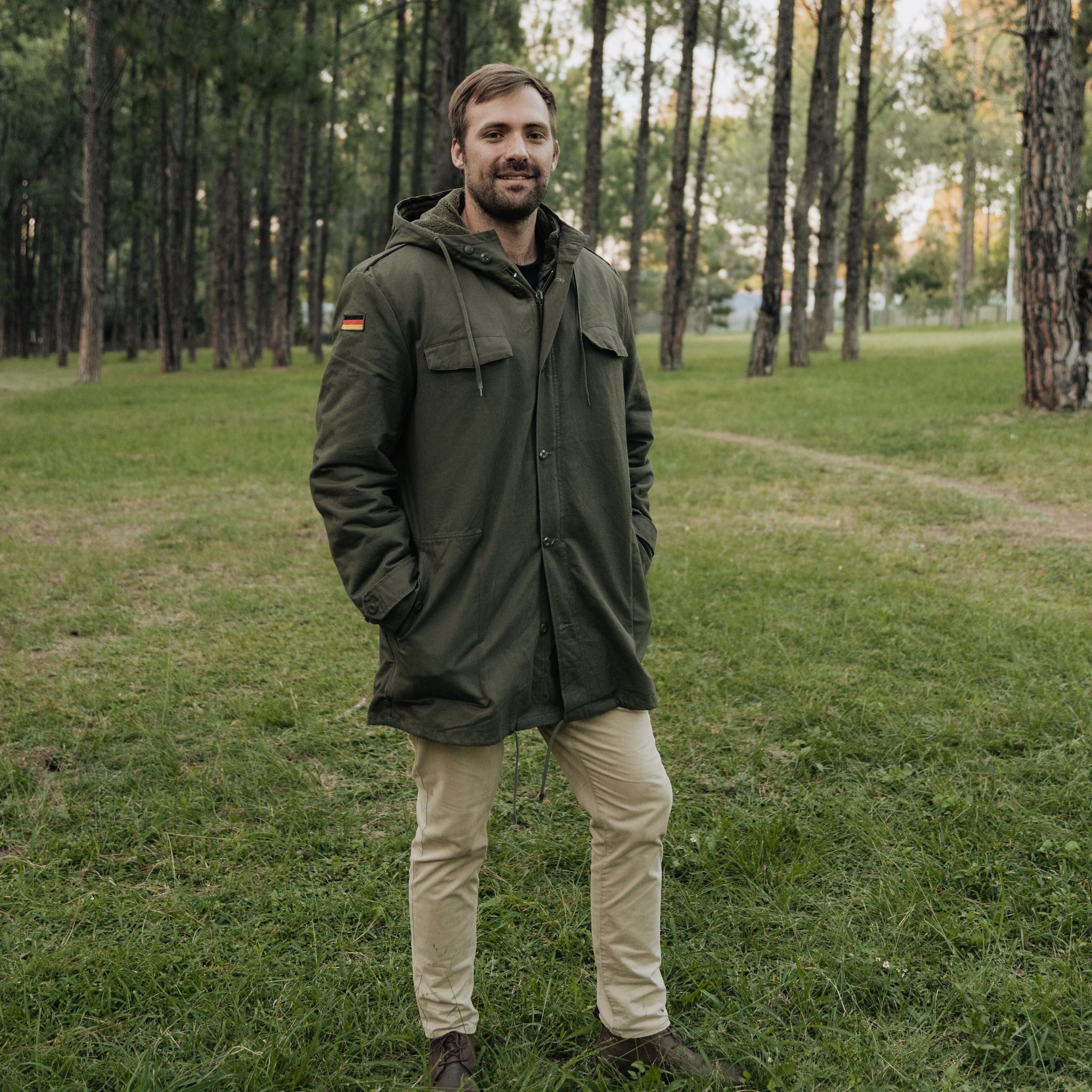 Green parka jacket clearance men