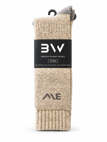 Merino Blend Crew Socks