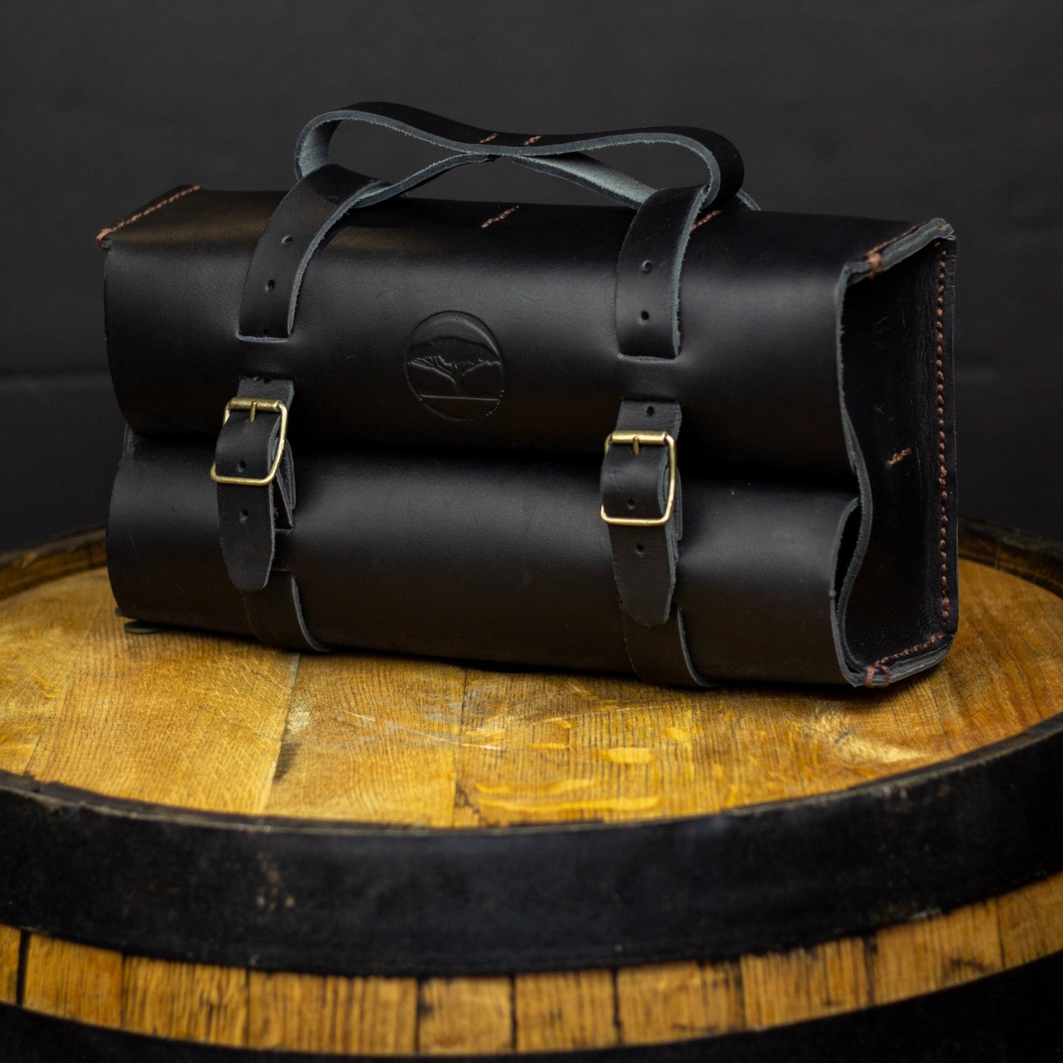 Leather Whiskey Bag - Black | Parkas South Africa